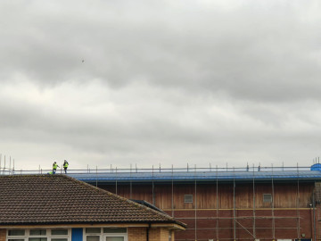 solar panels being installed at kingswinford academy