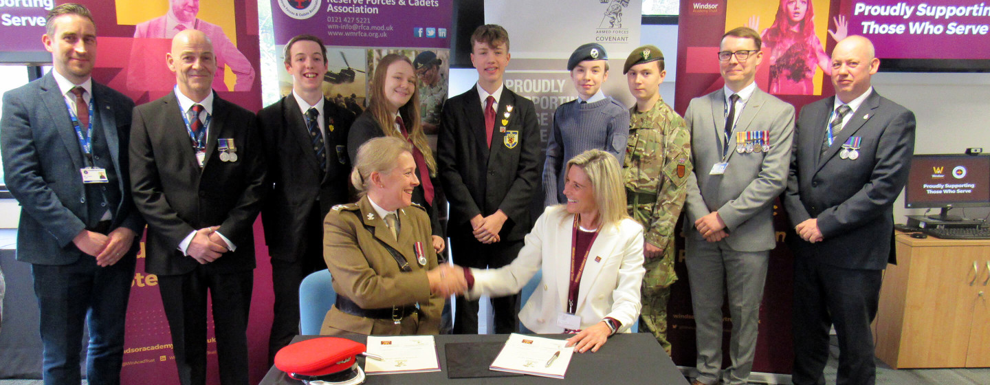 windsor academy trust pledges support to armed forces families signing armed forces covenant